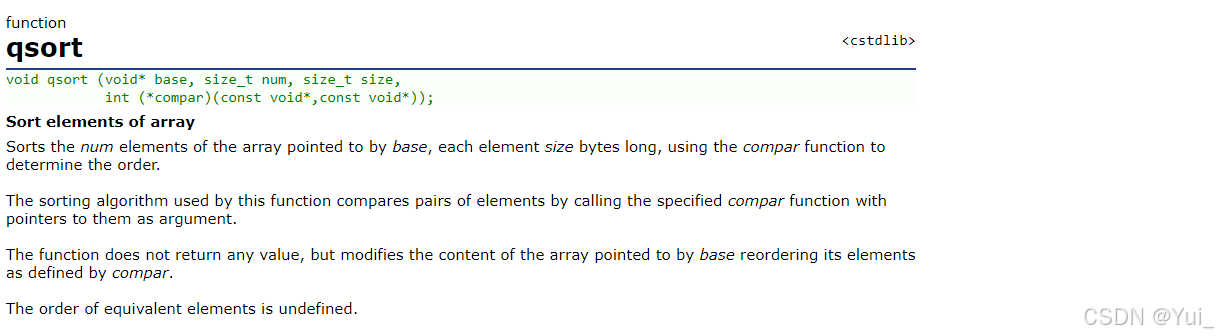 qsort