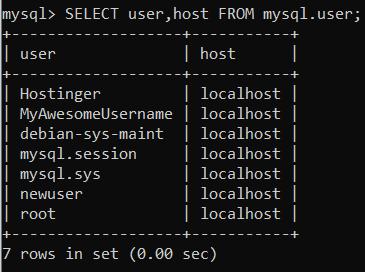 如何使用Linux在MySQL和用户信息中显示用户