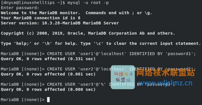 如何使用Linux在MySQL和用户信息中显示用户